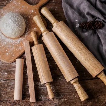 Rubber Wood Rolling Pin Classic Baking Pizza Cookie Roller Dough Pastry Roller Wooden Handle Home Kitchen Baking
Rubber Wood Rolling Pin Classic Baking Pizza Cookie Roller Dough Pastry Roller Wooden Handle Home Kitchen Baking
