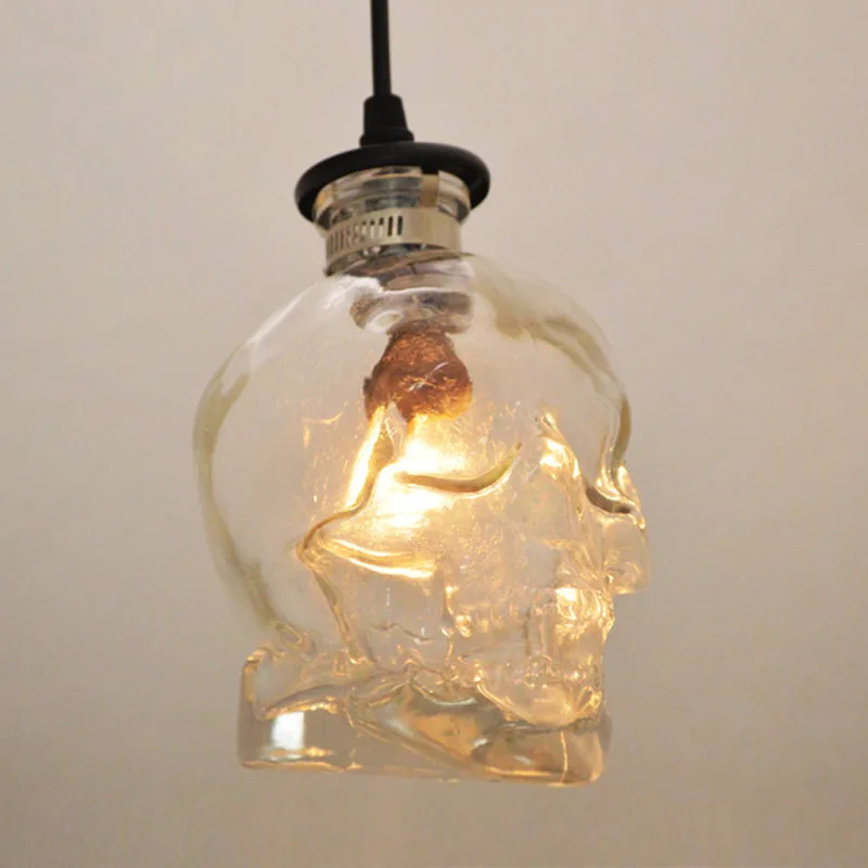 Creative Glass Skeleton Pendant Lamp E14 Suspended Clear Glass Pendant Light for Loft Bar Cafe Restaurant Skull Lighting Fixture
Creative Glass Skeleton Pendant Lamp E14 Suspended Clear Glass Pendant Light for Loft Bar Cafe Restaurant Skull Lighting Fixture
