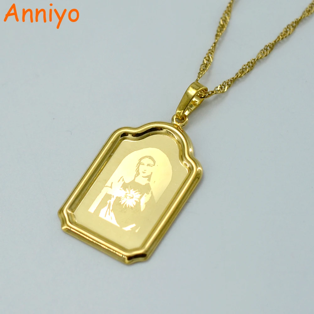Anniyo Our Lady Basilica Head Portrait Gold Color Copper Virgin Mary Pendant Necklaces Women,Catholic Jewelry #006704
Anniyo Our Lady Basilica Head Portrait Gold Color Copper Virgin Mary Pendant Necklaces Women,Catholic Jewelry #006704
