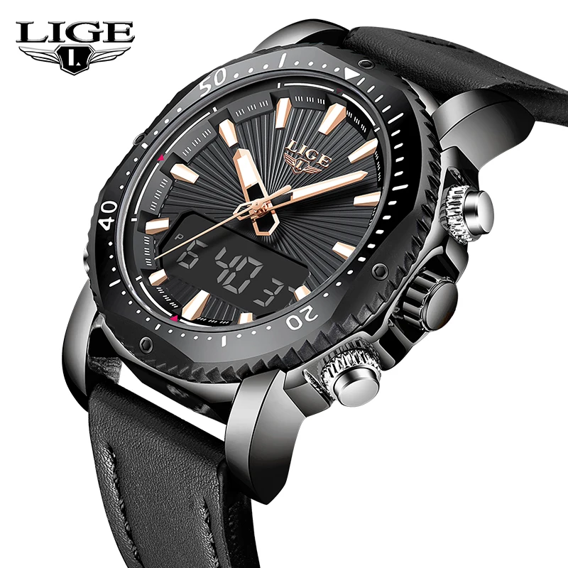LIGE New LED Digital Double Display Watch Man Top Brand Luxury Mens Watches Military Quartz Casual Sport Clock Relogio Mascul
LIGE New LED Digital Double Display Watch Man Top Brand Luxury Mens Watches Military Quartz Casual Sport Clock Relogio Mascul
