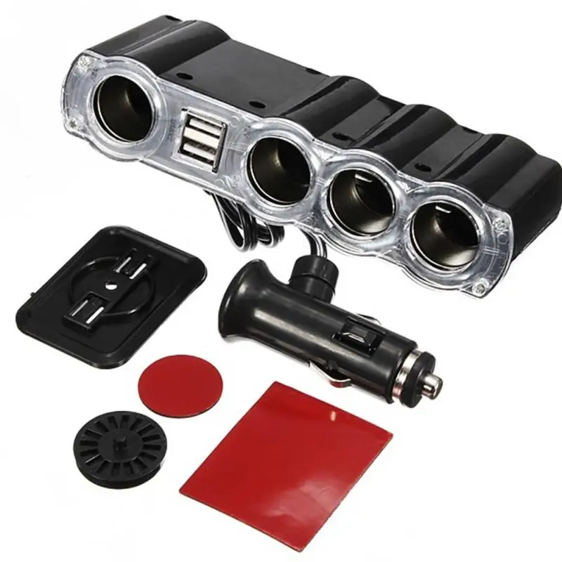 Potable Multi Socket 4 Port in 1 Auto Car Cigarette Lighter Splitter USB Plug Adapter Charger
Potable Multi Socket 4 Port in 1 Auto Car Cigarette Lighter Splitter USB Plug Adapter Charger
