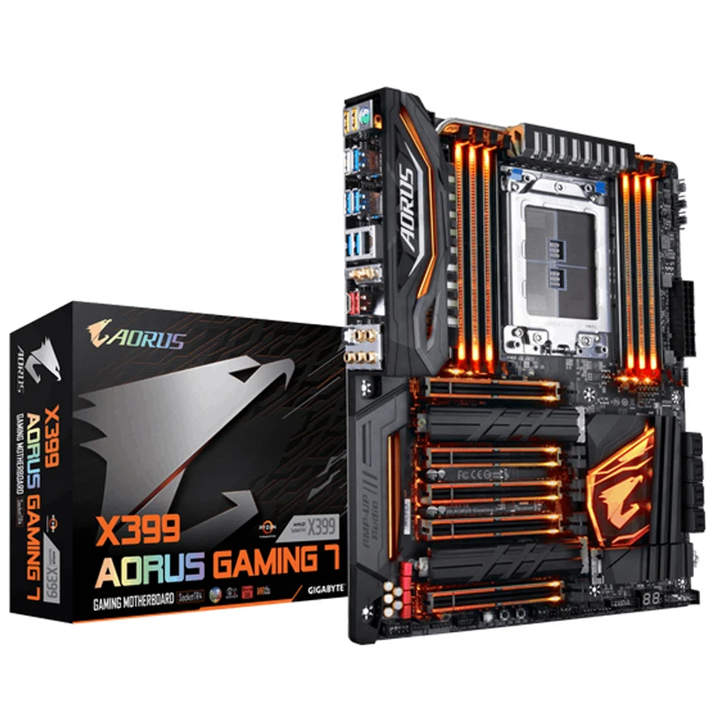 For Gigabyte X399 AORUS Gaming 7 Original NEW Motherboard X399 Socket TR4 DDR4 USB3.0 SATA3.0
For Gigabyte X399 AORUS Gaming 7 Original NEW Motherboard X399 Socket TR4 DDR4 USB3.0 SATA3.0
