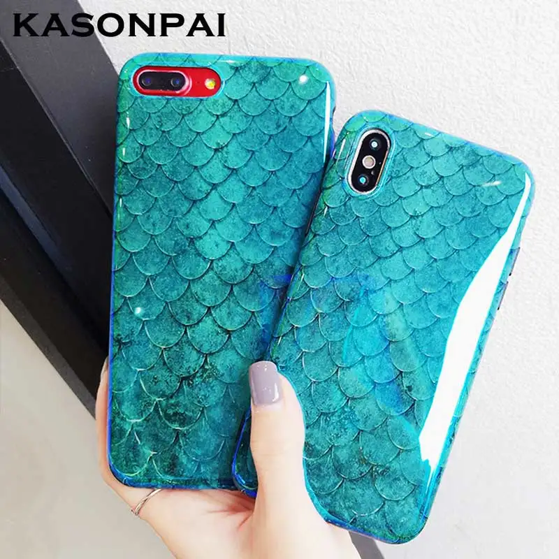 KASONPAI Blu-ray Scales Phone Case For iphone 7 Case For iphone 6 6S 7 8 Plus X Fashion Retro Smooth Cover Cartoon Mermaid Cases
KASONPAI Blu-ray Scales Phone Case For iphone 7 Case For iphone 6 6S 7 8 Plus X Fashion Retro Smooth Cover Cartoon Mermaid Cases