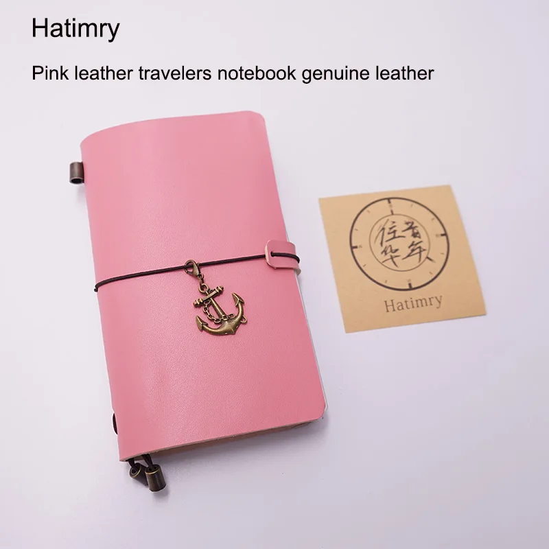 Hatimry Genuine leather travelers jorunal notebook Pink leather color notepad diary spiral free engrave name school supplies
Hatimry Genuine leather travelers jorunal notebook Pink leather color notepad diary spiral free engrave name school supplies