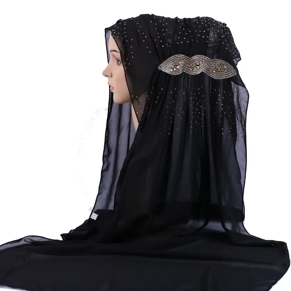 Fashion Exquisite Solid Color Rhinestone Woman hijab Chiffon Popular Shawls Scarf Headband Muslim Turban 17 Colors Free Shipping
Fashion Exquisite Solid Color Rhinestone Woman hijab Chiffon Popular Shawls Scarf Headband Muslim Turban 17 Colors Free Shipping