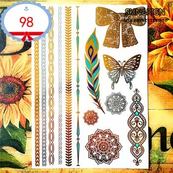 SHNAPIGN 24 style Temporary Tattoo Body Art, Bow Golden Designs, Flash Tattoo Sticker Keep 3-5 days Waterproof 21*15cm
SHNAPIGN 24 style Temporary Tattoo Body Art, Bow Golden Designs, Flash Tattoo Sticker Keep 3-5 days Waterproof 21*15cm