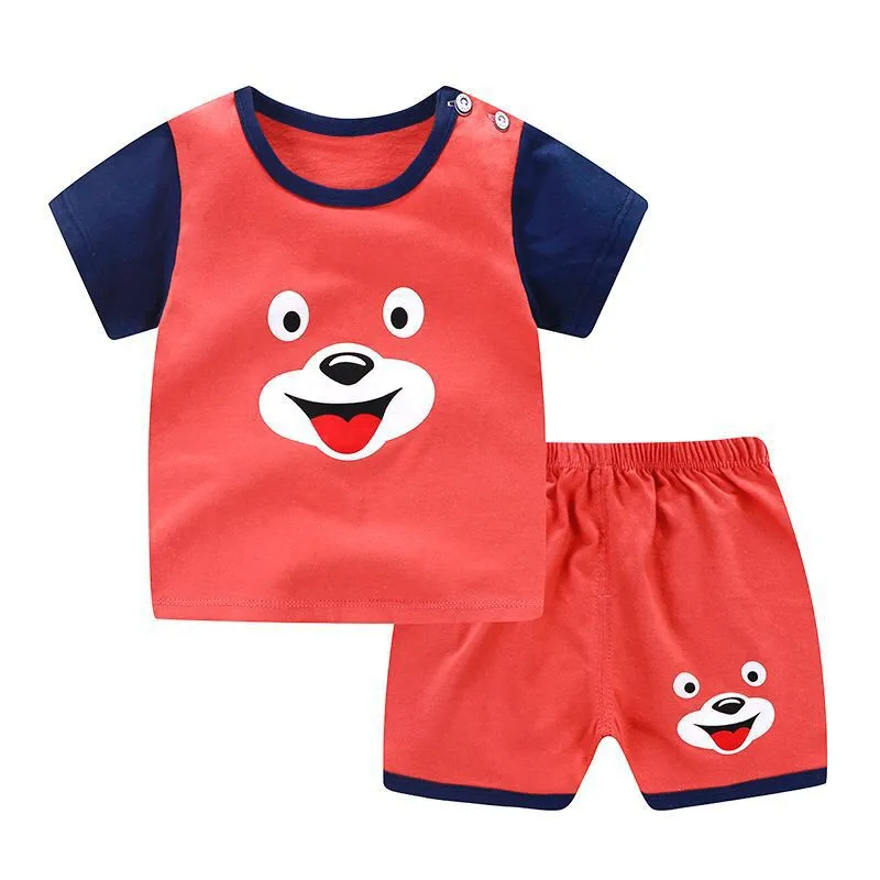 Baby Clothes Set Summer Baby Boys Girls Short Sleeve Striped Cartoon Print Tops T-shirt Shorts Toddler Outfits Sets for 0-3T
Baby Clothes Set Summer Baby Boys Girls Short Sleeve Striped Cartoon Print Tops T-shirt Shorts Toddler Outfits Sets for 0-3T
