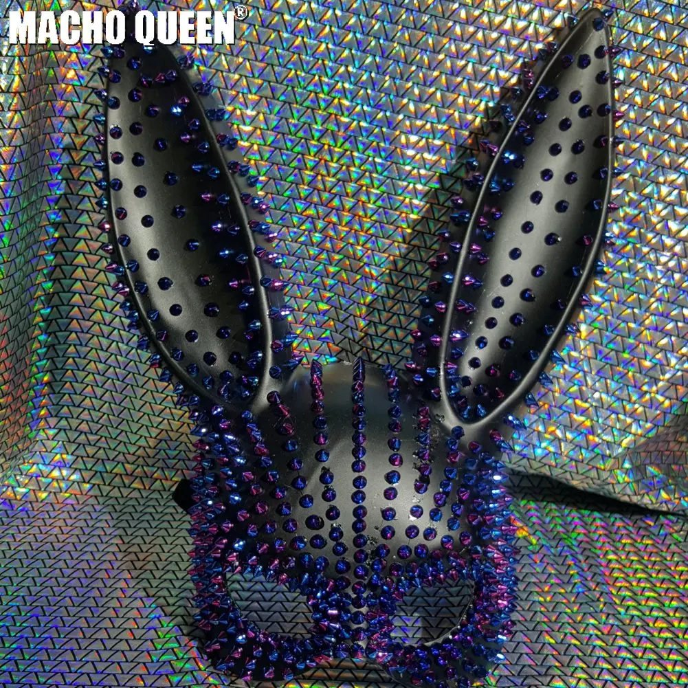 Holographic Burning Man Spike Bunny Couture Face Mask Costumes Headdress Festival Rave Clothes Outfits Gear Halloween Masquerade
Holographic Burning Man Spike Bunny Couture Face Mask Costumes Headdress Festival Rave Clothes Outfits Gear Halloween Masquerade