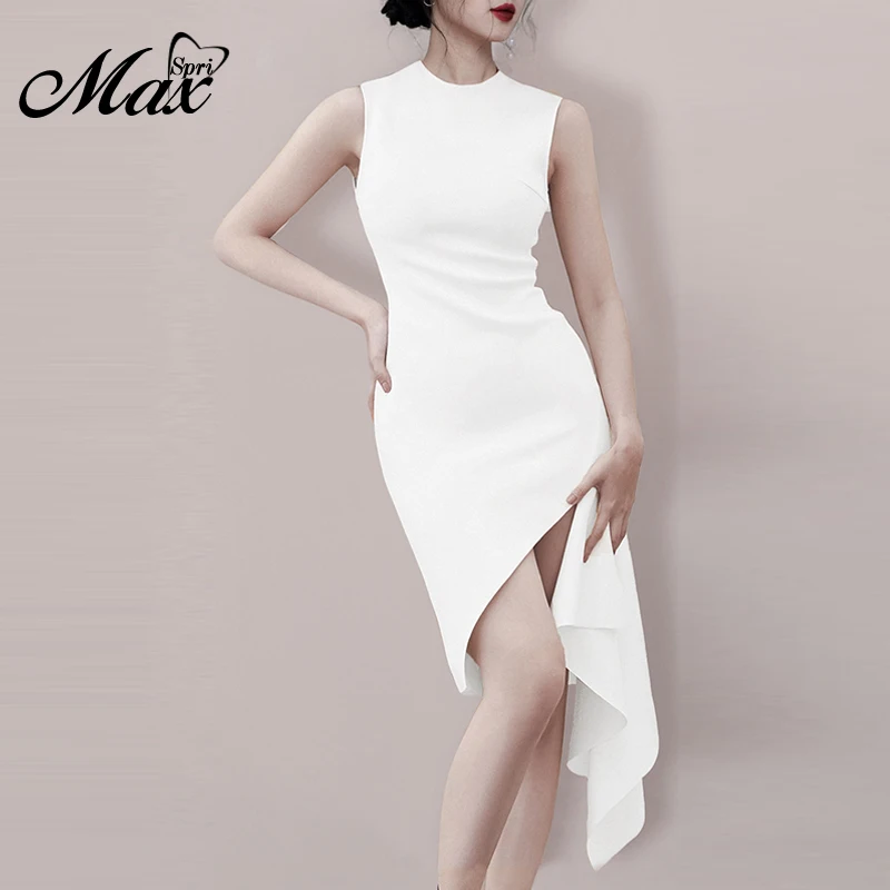 Max Spri Women Fashion Dress 2019 Summer White Irregular Slim Sexy Elegant Bodycon Party Dresses
Max Spri Women Fashion Dress 2019 Summer White Irregular Slim Sexy Elegant Bodycon Party Dresses