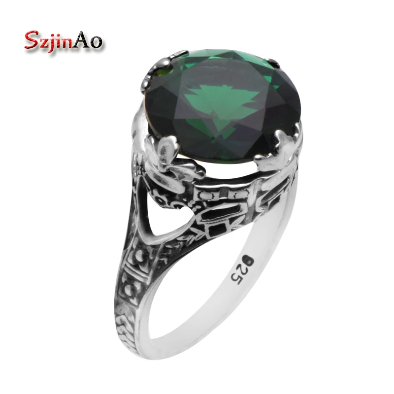 Szjinao Wholesale Processing Costom Victorian Antique Style 925 Sterling Silver Ring Vintage Green Emerald Rings for Women
Szjinao Wholesale Processing Costom Victorian Antique Style 925 Sterling Silver Ring Vintage Green Emerald Rings for Women