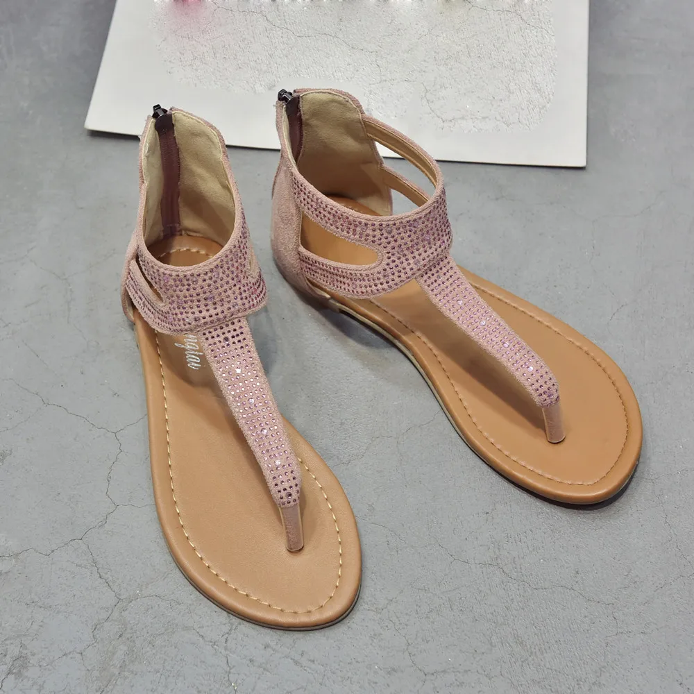 2019 Women Diamond Zipper Open Toe Roman Gladiator Flat Sandals Low Flat Flip Flops Beach Sandals Bohemia Shoes sandal 10
2019 Women Diamond Zipper Open Toe Roman Gladiator Flat Sandals Low Flat Flip Flops Beach Sandals Bohemia Shoes sandal 10