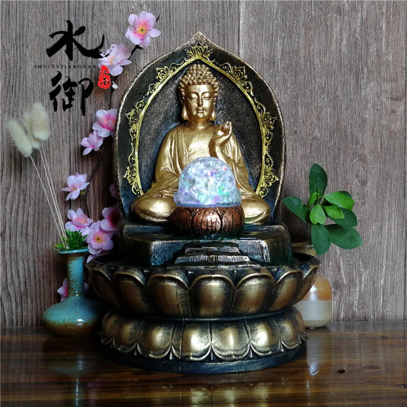 Chinese Creative Resin Buddha Statues Crafts Tabletop Lucky Ornaments Living Room Humidifier Fountain Feng Shui Home Decorations
Chinese Creative Resin Buddha Statues Crafts Tabletop Lucky Ornaments Living Room Humidifier Fountain Feng Shui Home Decorations