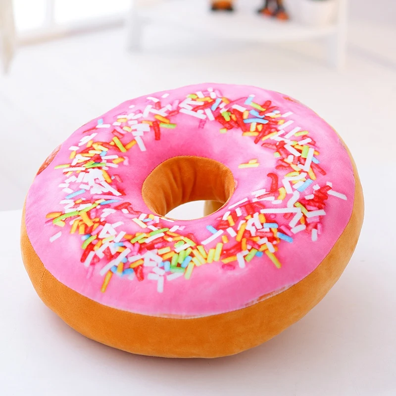 38/60 см пончик Еда красочная игрушка чучело кольцо в форме сердца декор Plushie