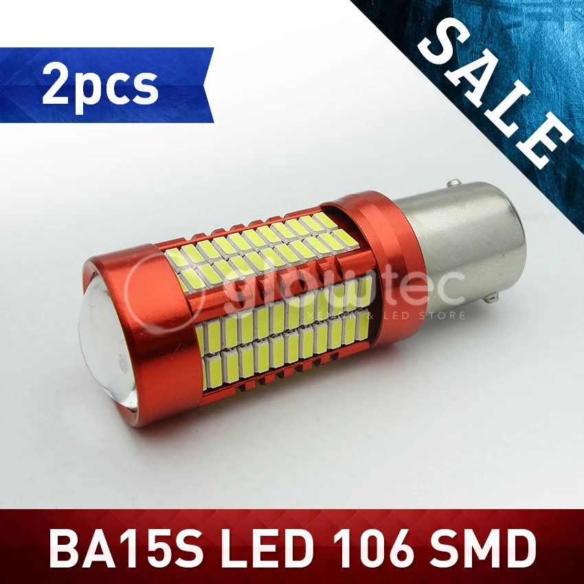 2 шт. BA15S 106 SMD светодиодный 1156 светодиодный ные лампы-106SMD передсветильник фара противотумансветильник фара Супер яркая белая 1157 чипов GLOWTEC
2 шт. BA15S 106 SMD светодиодный 1156 светодиодный ные лампы-106SMD передсветильник фара противотумансветильник фара Супер яркая белая 1157 чипов GLOWTEC