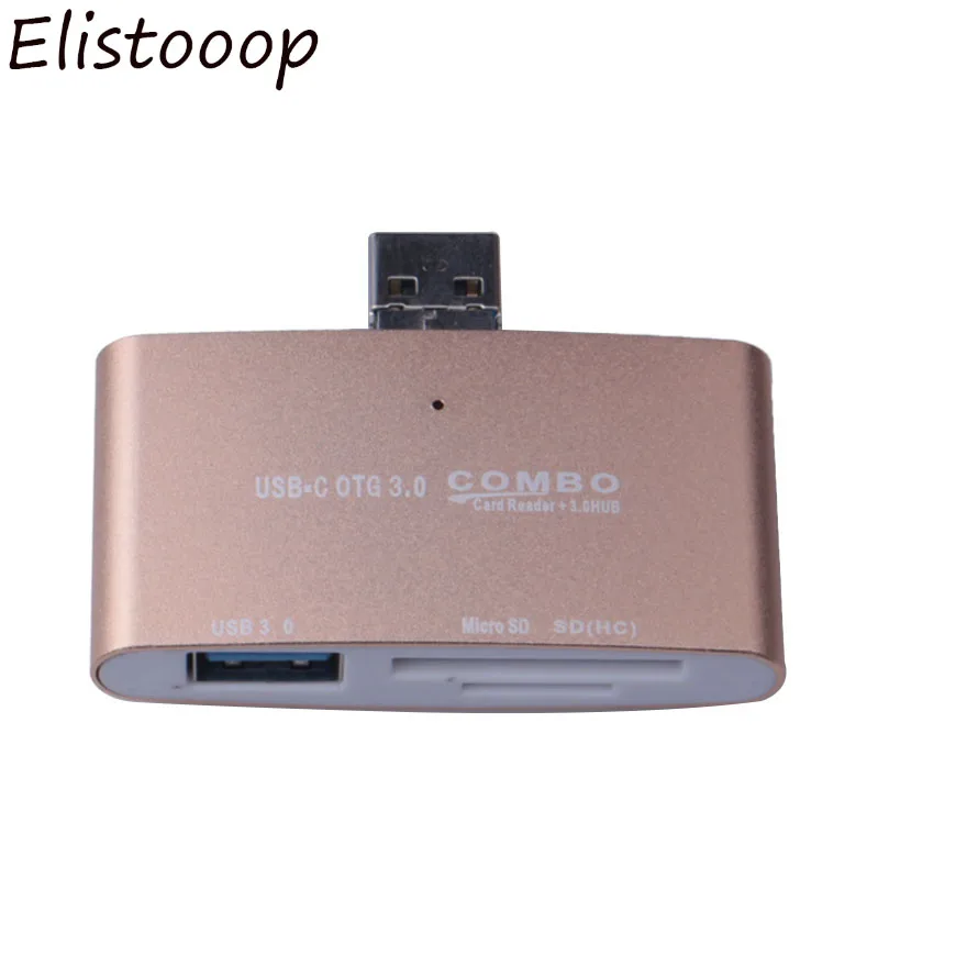 USB C OTG COMBO 3 0 HUB + CardRead Type кардридер мини адаптер для карт Type-C Android телефонов TF SD карты