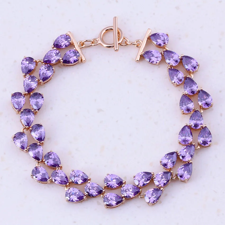 Perfect Purple Crystal Yellow Gold Color Charm Bracelets For Women Trend Party Fashion Jewelry Free Gift Box B0032
Perfect Purple Crystal Yellow Gold Color Charm Bracelets For Women Trend Party Fashion Jewelry Free Gift Box B0032