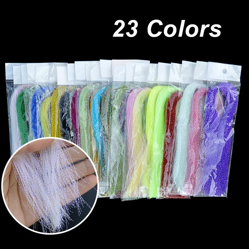 Fly Fishing Tying Crystal Flash 5pcs/lot 23 Colors 110 Strands Fly Tying Tinsel Material Sabiki Lure Flasher Accessories
Fly Fishing Tying Crystal Flash 5pcs/lot 23 Colors 110 Strands Fly Tying Tinsel Material Sabiki Lure Flasher Accessories