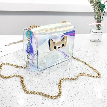 Women Fashion PVC Transparent Women Handbag Cute Cat Candy Bag Small Flap Messenger Bag Waterproof Crossbody Shoulder Bag
Women Fashion PVC Transparent Women Handbag Cute Cat Candy Bag Small Flap Messenger Bag Waterproof Crossbody Shoulder Bag
