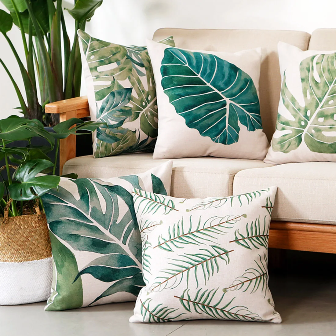 Tropical Rainforest Plant Polyester Sofa Cushion Cover Leaf Car Home Decoration Pillow Case Chair Pillow Cover
Tropical Rainforest Plant Polyester Sofa Cushion Cover Leaf Car Home Decoration Pillow Case Chair Pillow Cover