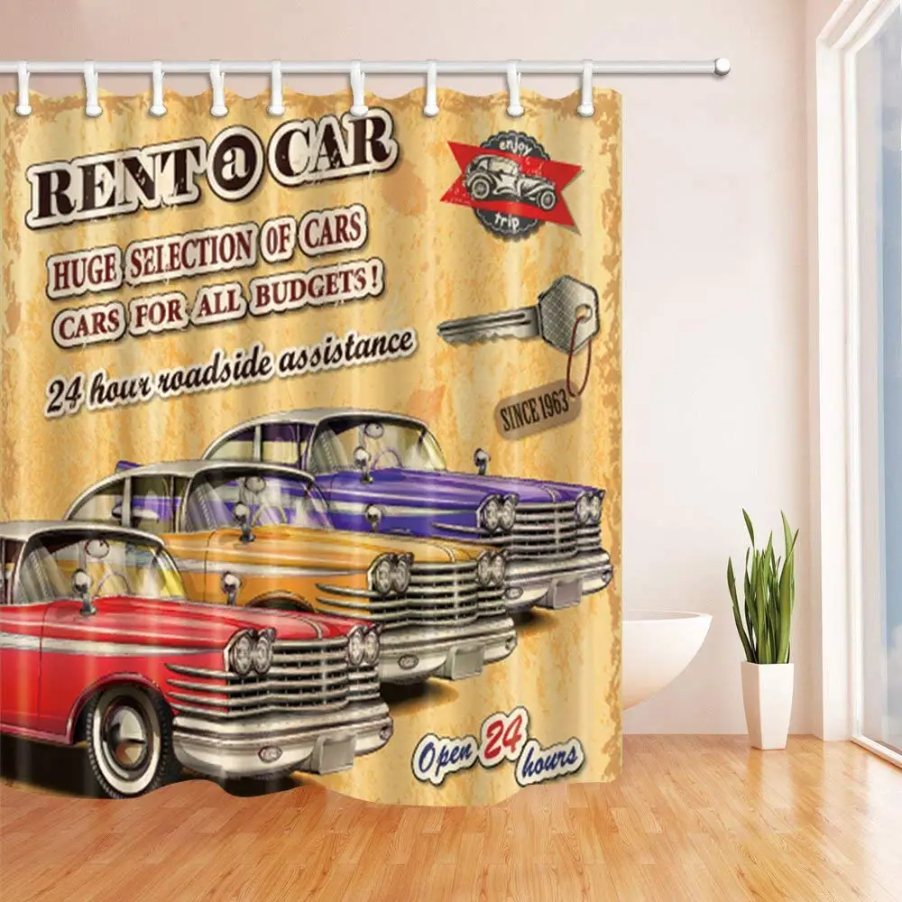 Rent a Car Since 1963 Bath Curtain Polyester Fabric Waterproof Shower Curtain Shower Curtains Hooks Included Red
Rent a Car Since 1963 Bath Curtain Polyester Fabric Waterproof Shower Curtain Shower Curtains Hooks Included Red