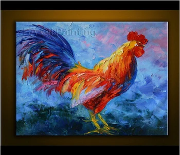 Handpainted Knife Oil Painting On Canvas Colorful Rooster Animal Modern Decoration On Canvas Simple Abstract painting Pictures
Handpainted Knife Oil Painting On Canvas Colorful Rooster Animal Modern Decoration On Canvas Simple Abstract painting Pictures