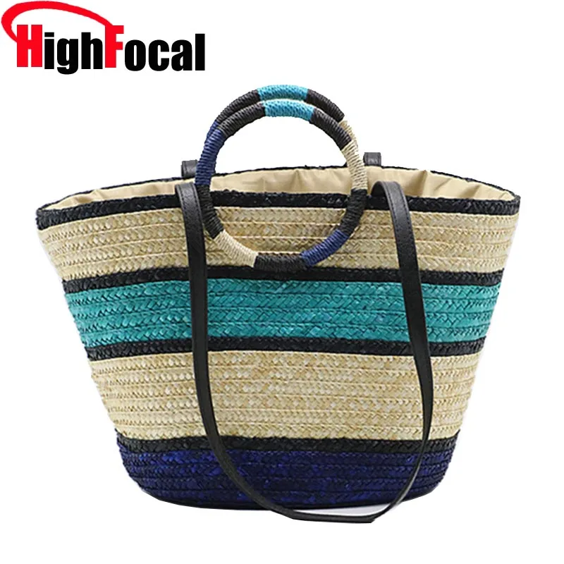 Summer Beach Handbag Big Straw Totes Bag Handmade Woven Travel Colorful Bags Luxury Handbags Women Bags Designer Dropshipping
Summer Beach Handbag Big Straw Totes Bag Handmade Woven Travel Colorful Bags Luxury Handbags Women Bags Designer Dropshipping