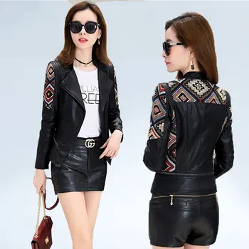 2019 Motorcycle Leather clothing female spring autumn slim women leather jacket brief short casual leather coats casaco feminino
2019 Motorcycle Leather clothing female spring autumn slim women leather jacket brief short casual leather coats casaco feminino
