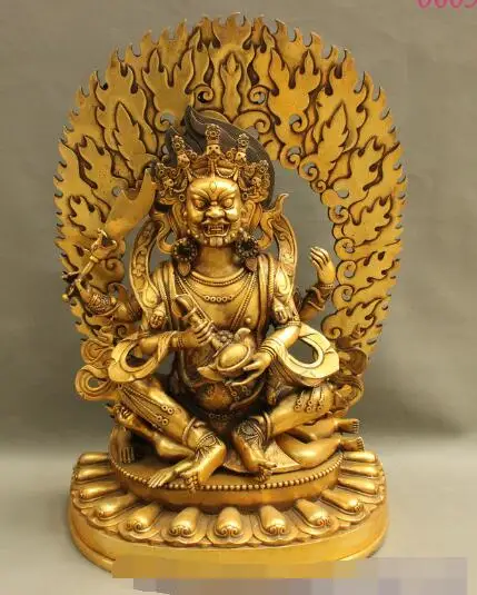 S3108 27" Folk Chinese Tibet Bronze Buddhism Phurpa 4 Arms Mahakala Buddha Statue Set
S3108 27" Folk Chinese Tibet Bronze Buddhism Phurpa 4 Arms Mahakala Buddha Statue Set