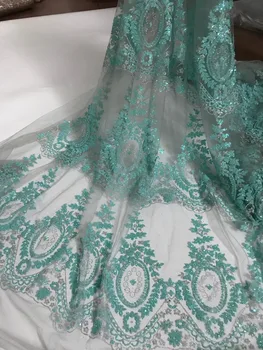 Lake green and silver Nigerian lace fabrics PWD1882220 Guipure Embroidered Mesh Tulle with shinny sequins glitters
Lake green and silver Nigerian lace fabrics PWD1882220 Guipure Embroidered Mesh Tulle with shinny sequins glitters