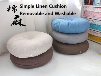 Simple Linen Cushion Cloth Thicker Futon Round Float Cushion Balcony Large Cushion 
Simple Linen Cushion Cloth Thicker Futon Round Float Cushion Balcony Large Cushion