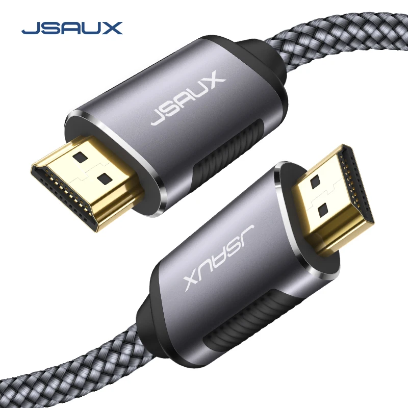 JSAUX HDMI 2.0 High Speed Gold Plated Connectors Braided Cord Compatible Ethernet/Audio Return Channel, Video 4K UHD 2160p, HD
JSAUX HDMI 2.0 High Speed Gold Plated Connectors Braided Cord Compatible Ethernet/Audio Return Channel, Video 4K UHD 2160p, HD