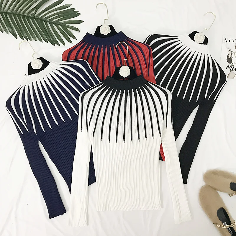 Amolapha Women Casual Striped Pullover Tops Stylish Long Sleeve Knitted Woman Slim Sweater Jumpers
Amolapha Women Casual Striped Pullover Tops Stylish Long Sleeve Knitted Woman Slim Sweater Jumpers
