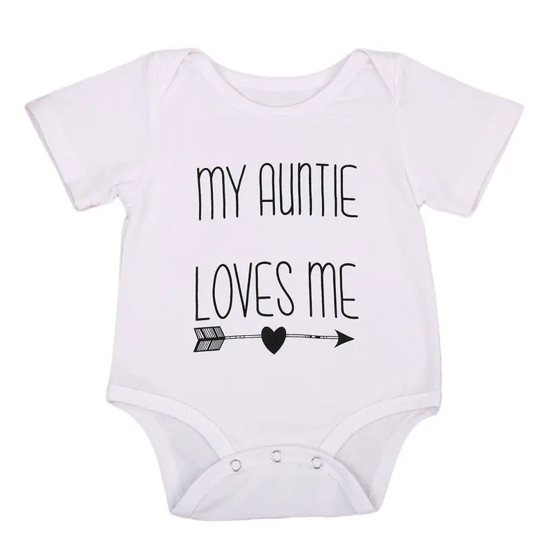 My Auntie Love Me Baby Boy Girls Bodysuit Jumpsuit Cotton Clothes Short Sleeve Outfits Casual Clothes
My Auntie Love Me Baby Boy Girls Bodysuit Jumpsuit Cotton Clothes Short Sleeve Outfits Casual Clothes