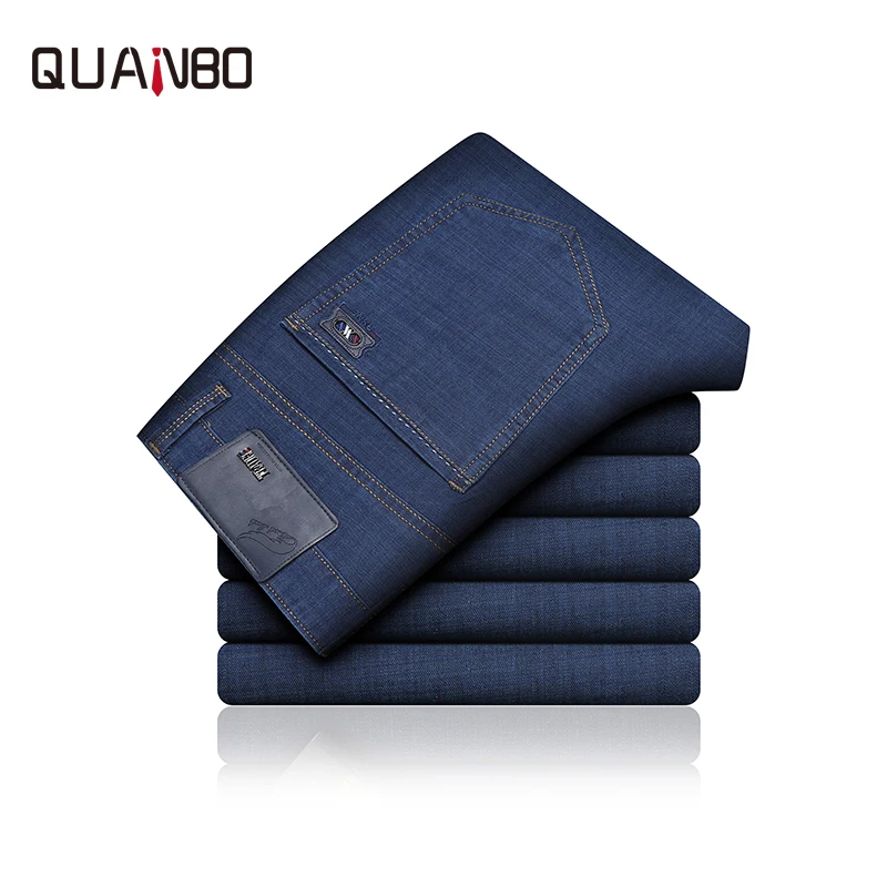 QUANBO 2019 New Summer Thin Jeans Men's High Quality Fashion Straight Elastic Plus size Jeans Business Casual Denim Trousers 40
QUANBO 2019 New Summer Thin Jeans Men's High Quality Fashion Straight Elastic Plus size Jeans Business Casual Denim Trousers 40