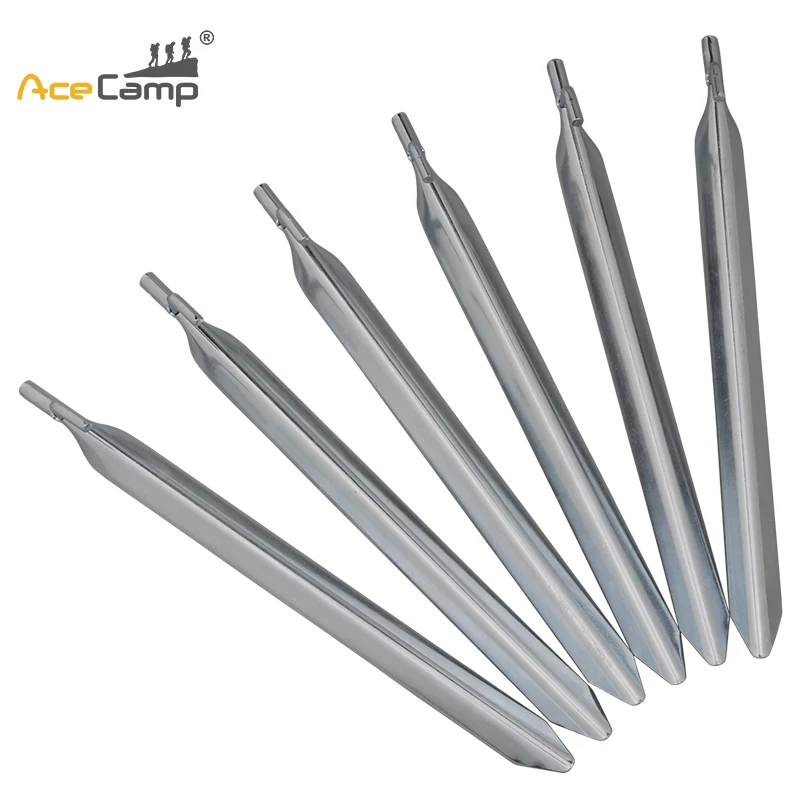 AceCamp 6 pcs V Type Pegs Steel Nail for Outdoor Camping Tent accessory hook stick 22cm/8.66 inches
AceCamp 6 pcs V Type Pegs Steel Nail for Outdoor Camping Tent accessory hook stick 22cm/8.66 inches