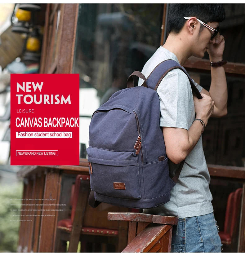 Mens Canvas Shoulder Bag Messenger Bag Retro Casual Outdoor Bag Multicolor 10L