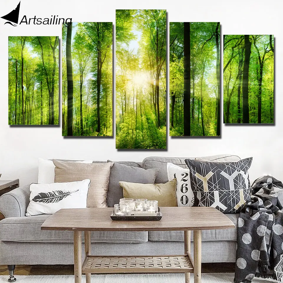 5 pieces Wall Art Picture Gift Home Decoration Canvas Print painting green trees for living room printed on canvas
5 pieces Wall Art Picture Gift Home Decoration Canvas Print painting green trees for living room printed on canvas