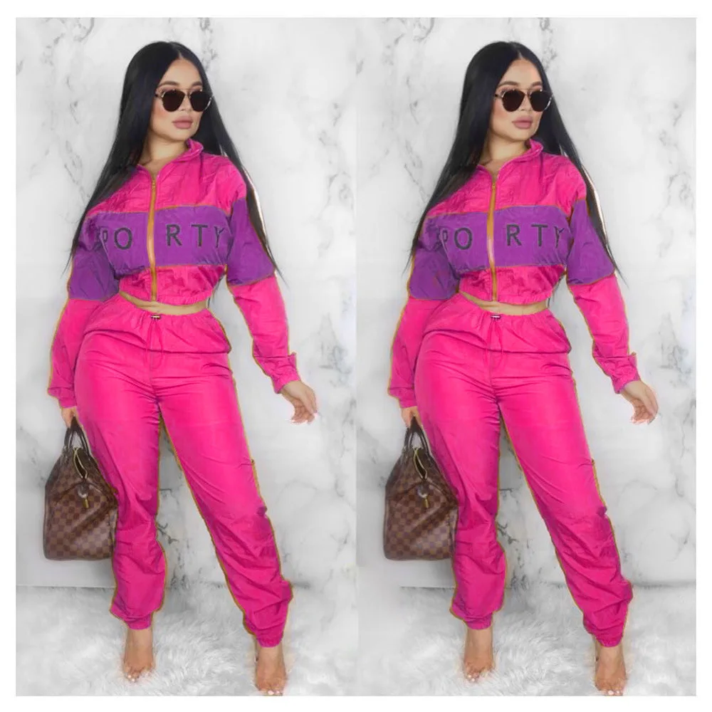 Sexy Letter Print Stitching Zipper Long Sleeve Women Set Tracksuit Two Piece Set Top and Pants Plus Size Sweat Suits Overalls
Sexy Letter Print Stitching Zipper Long Sleeve Women Set Tracksuit Two Piece Set Top and Pants Plus Size Sweat Suits Overalls