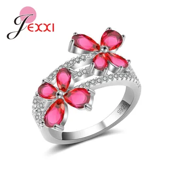 Two Beautiful Flowers Crystal Finger Rings For Women Female Trendy 925 Sterling Silver Hard Cubic Zirconia Jewelry Gift
Two Beautiful Flowers Crystal Finger Rings For Women Female Trendy 925 Sterling Silver Hard Cubic Zirconia Jewelry Gift