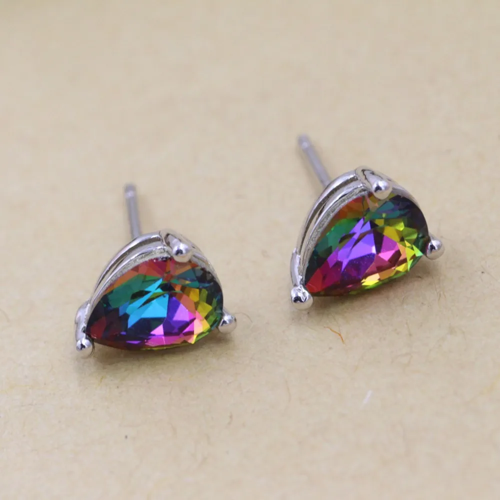 Colorful crystal charm ladies silver ring Fashion trend girl silver jewelry ear accessories Holiday gift 2018
Colorful crystal charm ladies silver ring Fashion trend girl silver jewelry ear accessories Holiday gift 2018