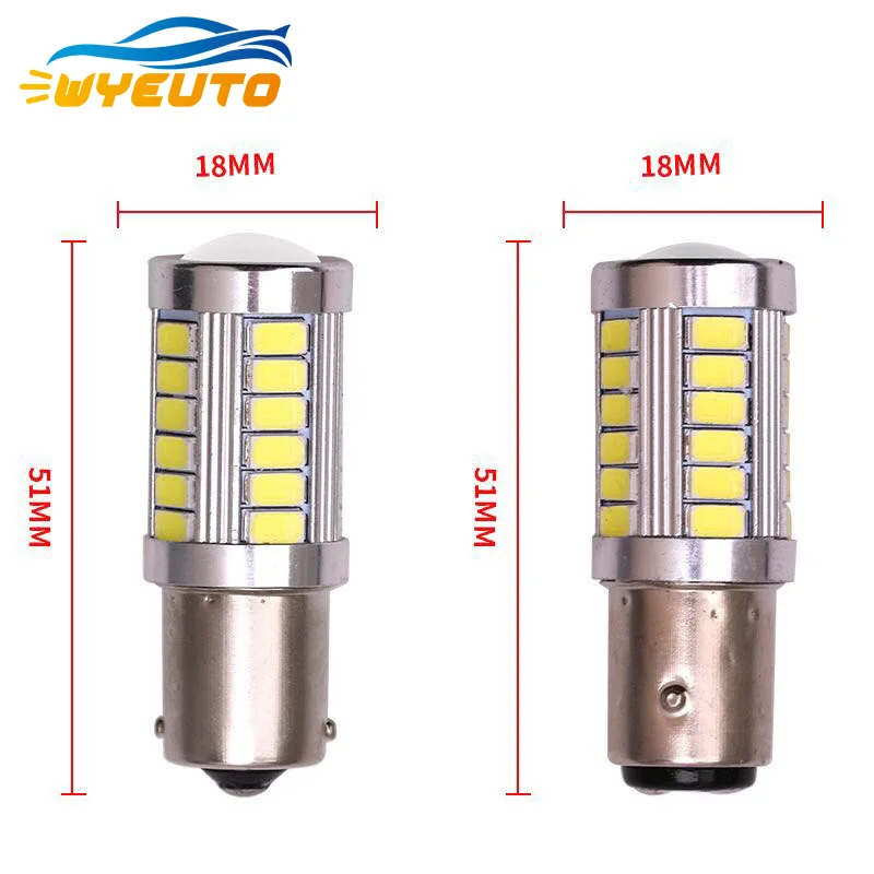 1pcs LED light bulbs for cars 1156/1157-5730-33SMD high power Reversing light resistance 12v brake light Highlight turn signal
1pcs LED light bulbs for cars 1156/1157-5730-33SMD high power Reversing light resistance 12v brake light Highlight turn signal