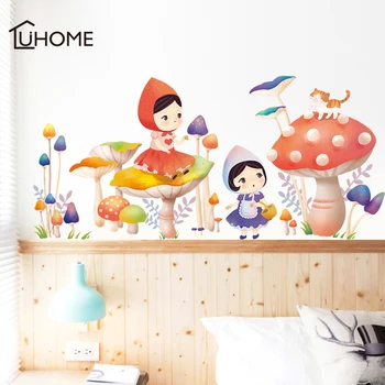 Cartoon Little Red Riding Hood Mushroom Creative Wall Sticker for Children's Room Lovely Painting Bedroom Decoration Wall Decal
Cartoon Little Red Riding Hood Mushroom Creative Wall Sticker for Children's Room Lovely Painting Bedroom Decoration Wall Decal