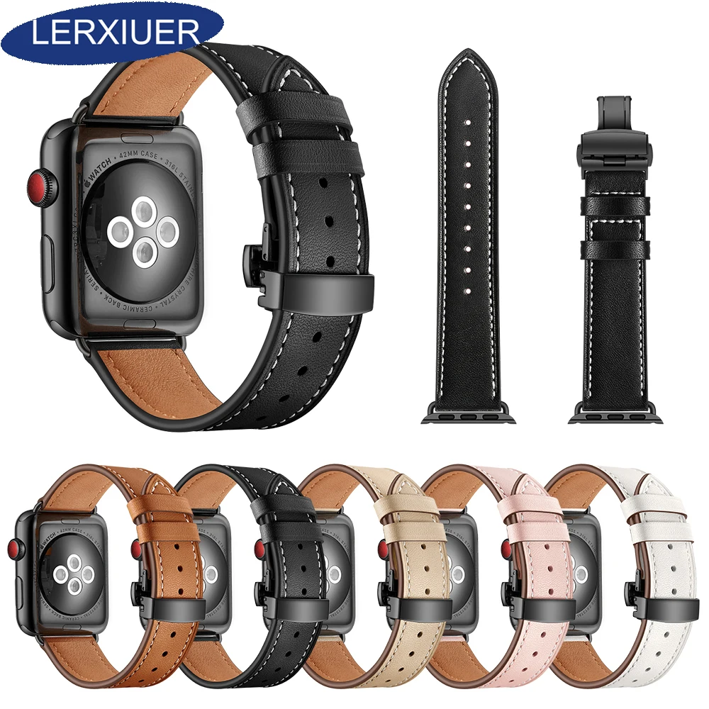 Dropshipping Leather strap For Apple watch band 42mm 38mm iwatch 4 3 44mm 40mm Genuine Leather Bracelet Watchband Accessories
Dropshipping Leather strap For Apple watch band 42mm 38mm iwatch 4 3 44mm 40mm Genuine Leather Bracelet Watchband Accessories