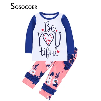 SOSOCOER Flower Girl Clothing Sets Letter Heart Long-sleeve T Shirt+Floral Pants Autumn Fashion 2pcs Baby Girls Clothes Outfits
SOSOCOER Flower Girl Clothing Sets Letter Heart Long-sleeve T Shirt+Floral Pants Autumn Fashion 2pcs Baby Girls Clothes Outfits