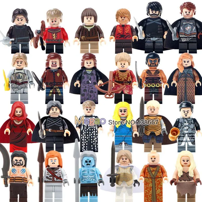 Single Sale Game of Thrones Jon Snow Lord Varys Khai Drogo Ygritte Bricks Building Blocks Juguetes Christmas Gift Toys
Single Sale Game of Thrones Jon Snow Lord Varys Khai Drogo Ygritte Bricks Building Blocks Juguetes Christmas Gift Toys
