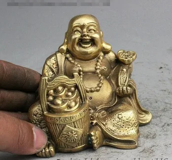 YM 308 Marked China Brass Happy Laughing Maitreya Buddha Hold Treasure Bowl Ruyi Statue
YM 308 Marked China Brass Happy Laughing Maitreya Buddha Hold Treasure Bowl Ruyi Statue