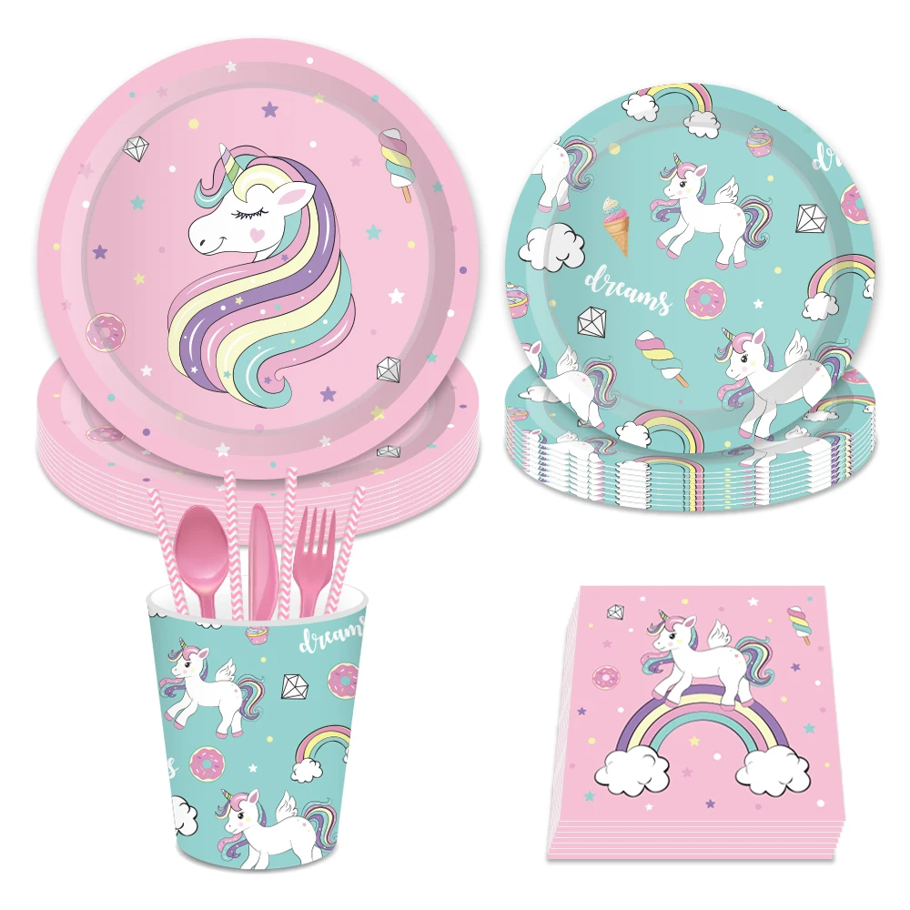 Girls Sweet Unicorn Birthday Baby Shower Party Decorations Disposable Plates Tableware Sets Unicorn Party Favors
Girls Sweet Unicorn Birthday Baby Shower Party Decorations Disposable Plates Tableware Sets Unicorn Party Favors