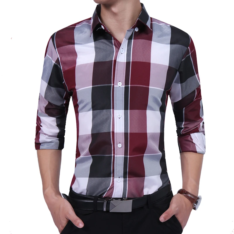 Brand 2018 Fashion Male Shirt Long-Sleeves Tops Casual Plaid Tide Male Wild Slim Mens Dress Shirts Slim Men Shirt 3XL
Brand 2018 Fashion Male Shirt Long-Sleeves Tops Casual Plaid Tide Male Wild Slim Mens Dress Shirts Slim Men Shirt 3XL