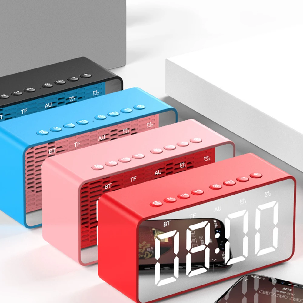 BT506 LED Mirror Alarm Clock with wireless Bluetooth Speaker Support Aux TF USB Music Player Wireless for Office Bedroom
BT506 LED Mirror Alarm Clock with wireless Bluetooth Speaker Support Aux TF USB Music Player Wireless for Office Bedroom
