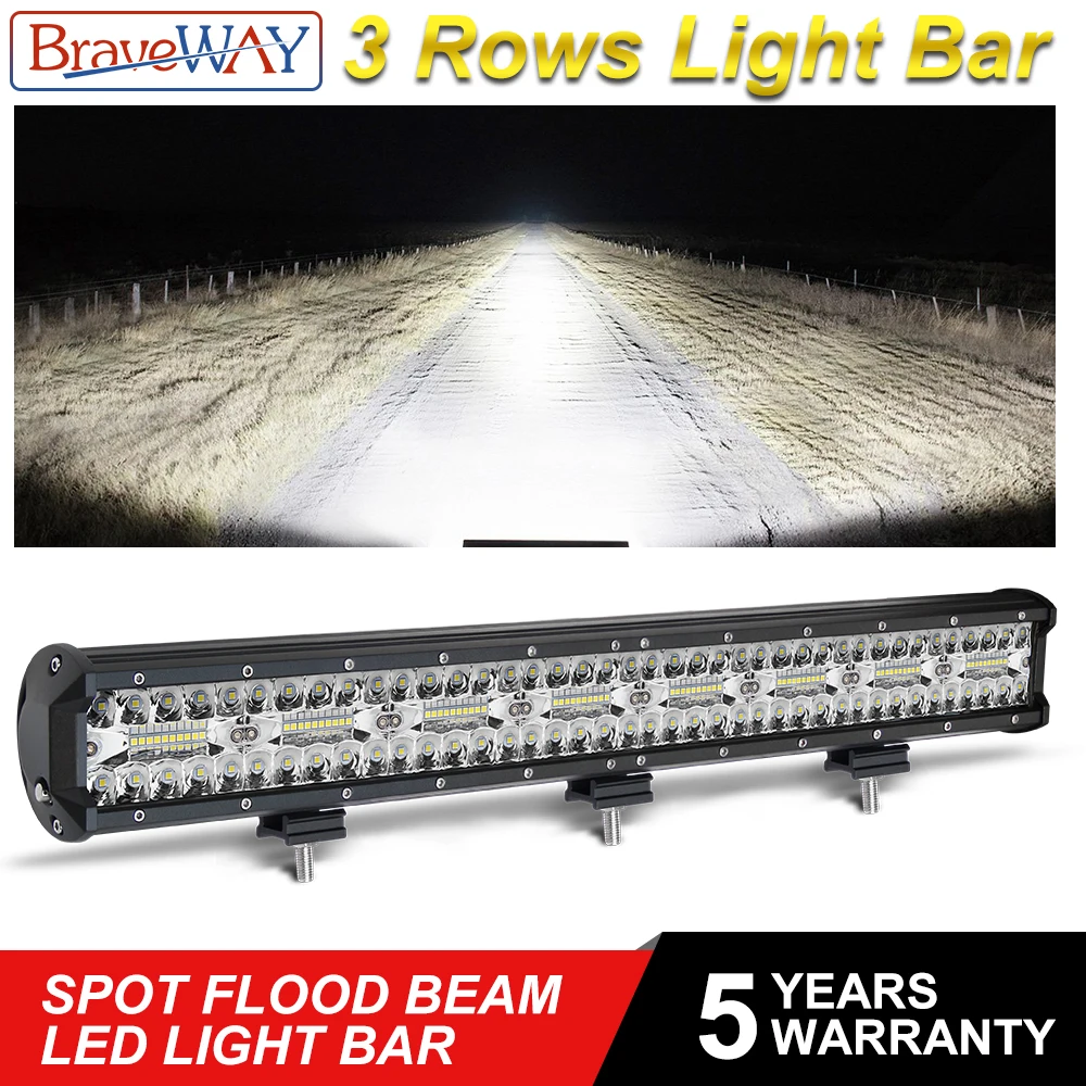 BraveWay 3 Rows DRL LED Bar for Truck Tractor Boat Spot + Flood Combo Beams Led Work Light Bar for Offroad 4x4 4WD Atv Uaz SUV
BraveWay 3 Rows DRL LED Bar for Truck Tractor Boat Spot + Flood Combo Beams Led Work Light Bar for Offroad 4x4 4WD Atv Uaz SUV
